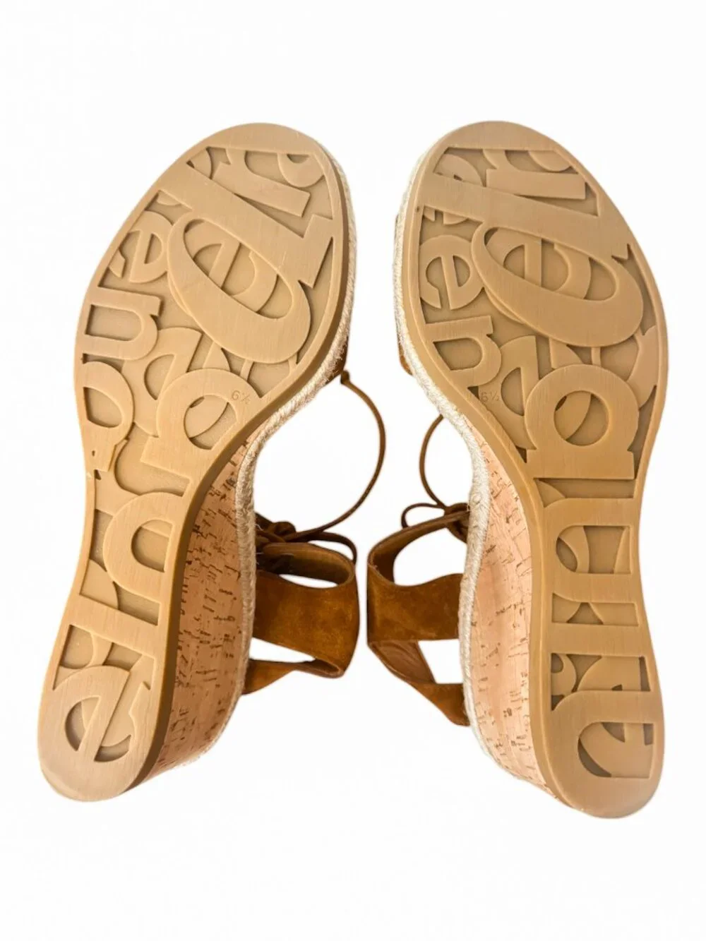 Paul Green Melissa Wedge Sandal Cognac Suede Women's‎ Size 9 US / 6.5 UK Boho